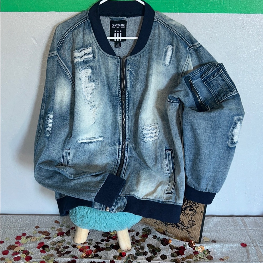 Constituent Men's Distressed Denim Jacket - Blue